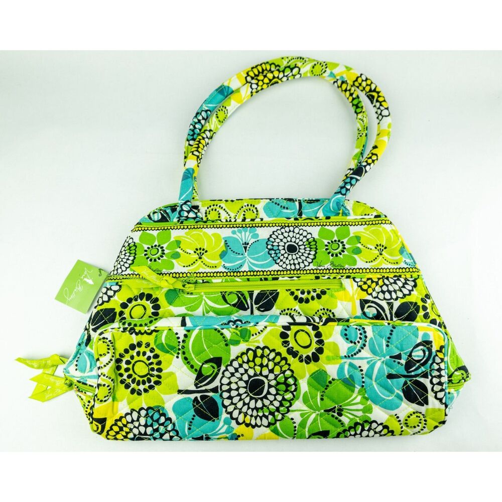 Vera Bradley Green "Lime's Up" Bowler Bag New with Tags
